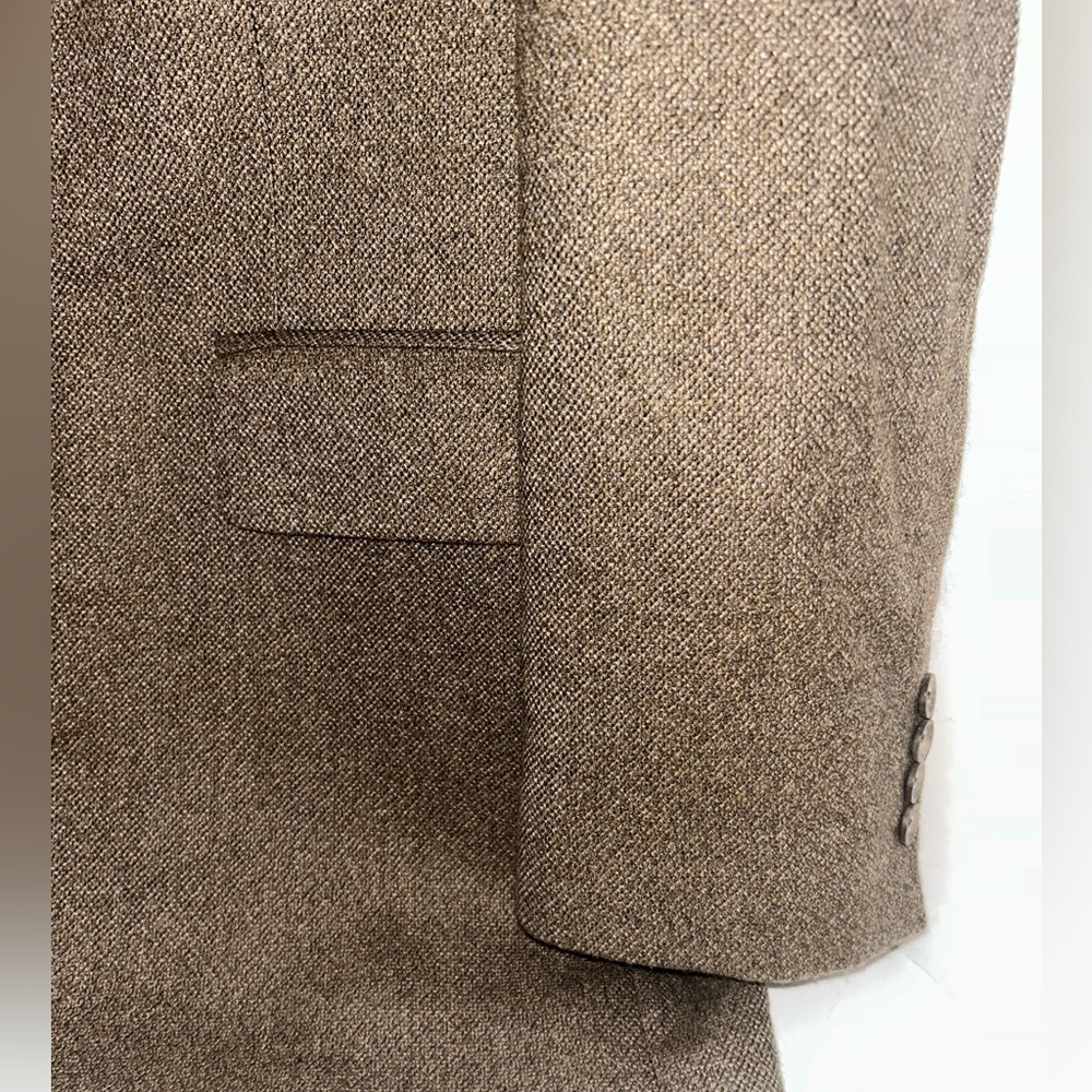 Oscar de la Renta men’s brown blazer jacket 2 button lambswool cashmere size 44L - Picture 14 of 15